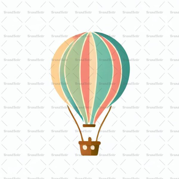 Verspielter Heißluftballon